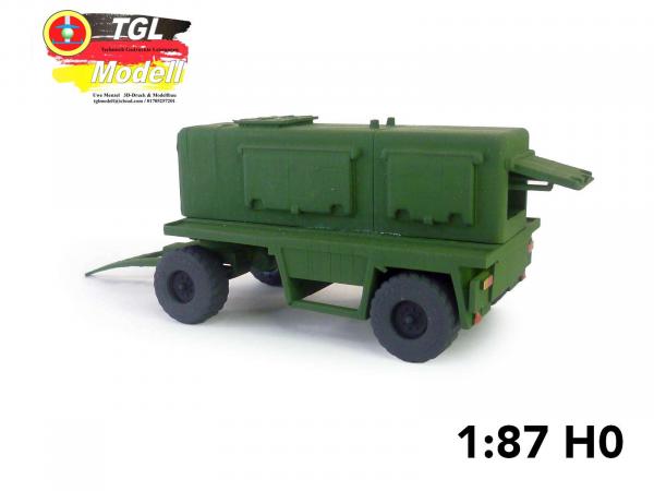 AG-2 auf Anhänger - NVA Grün H0